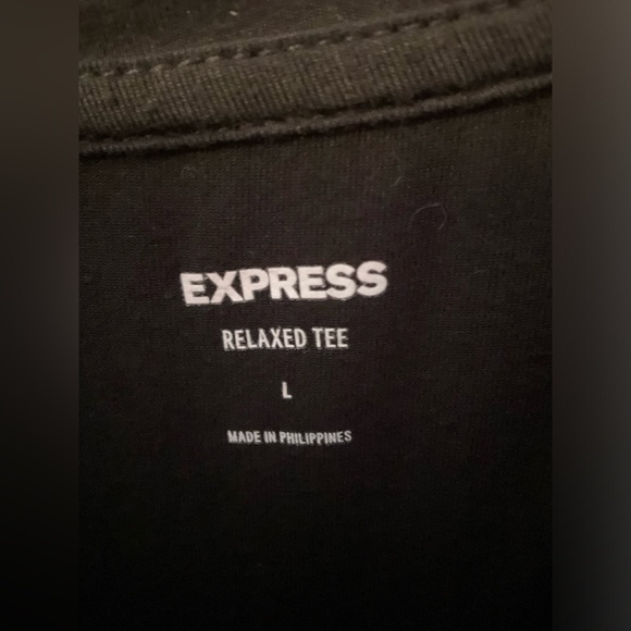 Express Black Relaxed Short Sleeve Tee - Picture 2 of 3